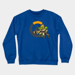 Overwatch - Orisa pixel w/ Logo Crewneck Sweatshirt